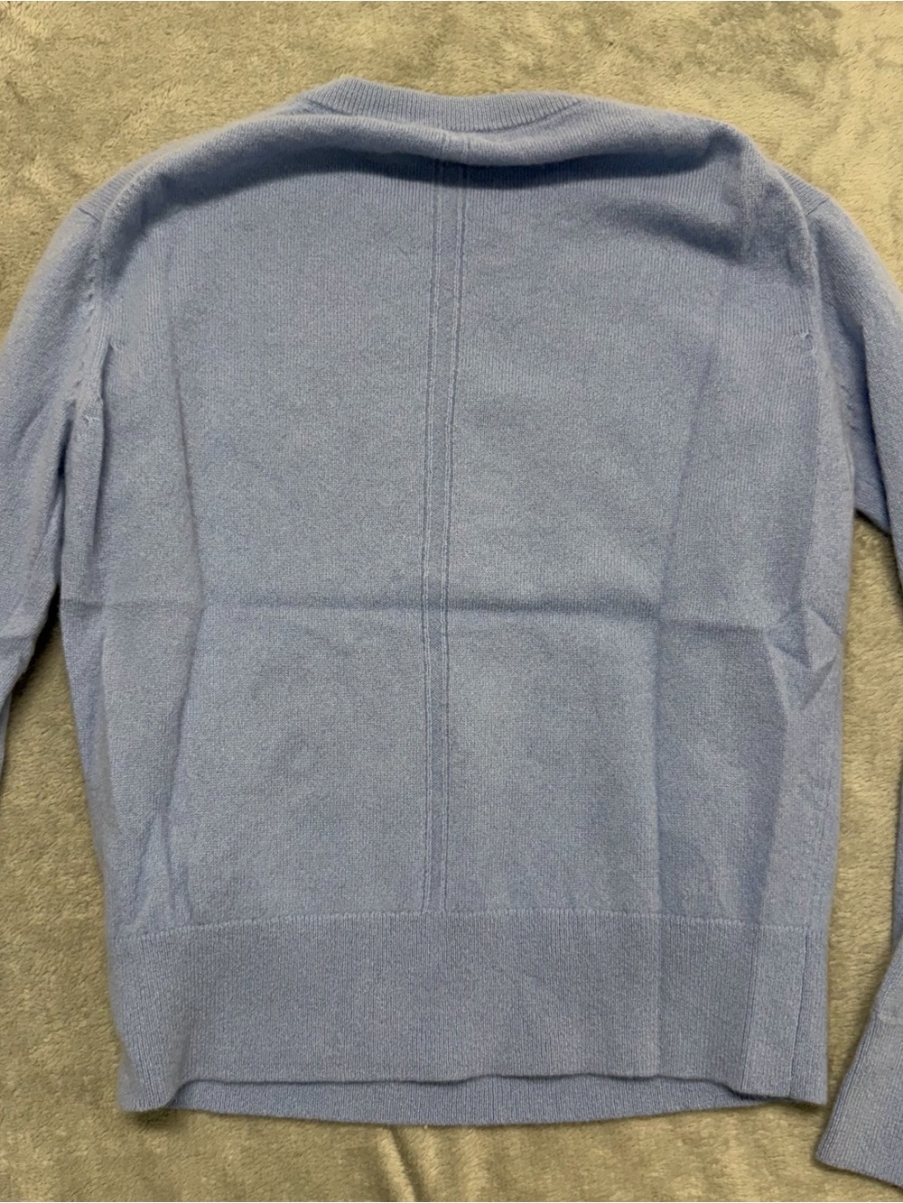 White + Warren 100% Cashmere Sweater Crewneck Baby Blue Womens Small - Picture 9 of 9